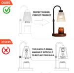 Black Candle Warmer Lamp WithTimer and Dimmer,Fragrance Electric Wax Melt Warmer with 2 Bulbs,Scented Jar Lamp,Mother's Day\/Birthday\/Gifts Christmas for Mom\/Wife,Home Decor,Adjustable Height