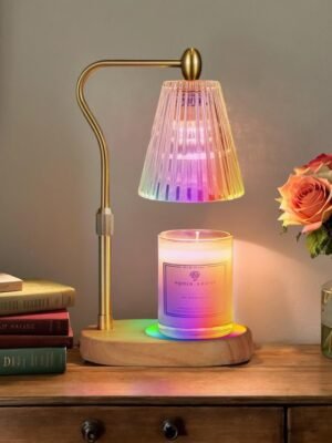 Candle Warmer Lamp with 7 LED Colors Changing,Candle Warmer with Timer Dimmer, Electric Candle Lamp with Adjustable Height Home Decor for Secented Jar Candles Christmas Gift for Mom Women