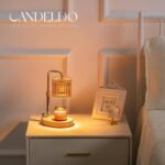 Candle Warmer Lamp with Timer: Gold Candle Warming Lamp Height Adjustable Wax Melt Warmer Dimmable Modern Farmhouse New Home Bedroom Decor Mothers Day Housewarming Gift for Women