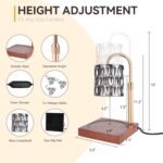 TOACSUCP Candle Warmer Lamp with 3 Bulbs, Adjustable Height Dimmable Candle Warmer with Timer, Compatible with Large Jar Candles, Candle Lamp with Charming Gift Box Ribbon for Her\/Him