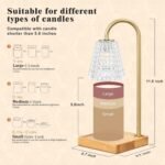 Candle Warmer Lamp, Candle Lamp Warmer with Timer,Wax Melt Warmer,Crystal Candle Heater Lamp for Scented Wax, Elegant Home Decor, Clear Glass