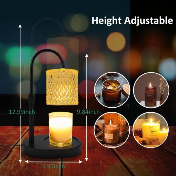 Candle Warmer Lamp with Timer Dimmable Height Adjustable, Birthday Gifts for Women Mom, House Warming Gifts New Home Decor, Candle Warmer for Jar Candles