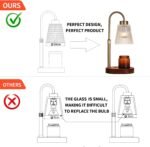 Candle Warmer Lamp WithTimer and Dimmer,Fragrance Electric Wax Melt Warmer with 2 Bulbs,Scented Jar Lamp,Mother's Day\/Birthday\/Christmas Gifts for Mom\/Wife,Home Decor,Adjustable Height