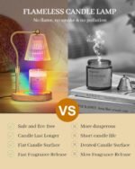 Candle Warmer Lamp with 7 LED Colors Changing,Candle Warmer with Timer Dimmer, Electric Candle Lamp with Adjustable Height Home Decor for Secented Jar Candles Christmas Gift for Mom Women