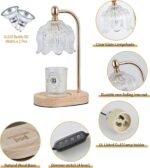 Candle Warmer Lamp with Timer and Dimmer,Electric Gold Light Gifts for Women Melt Wax Warmer Lamp with 2 Bulbs for Candle Jars House Warming New Home Decor Bedroom