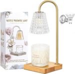Candle Warmer Lamp, Candle Lamp Warmer with Timer,Wax Melt Warmer,Crystal Candle Heater Lamp for Scented Wax, Elegant Home Decor, Clear Glass