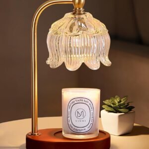 MEIXISUE Candle Warmer Lamp with Timer Dimmable,Antique Brass Candle Lamp,Wax Melt Warmer Light for Jar Candles,Mother's Day\/Birthday Gifts for Mom\/Wife,Home Decor Lamp,with 2 Bulbs