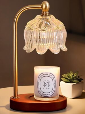Candle Warmer Lamp with Timer Dimmable,Antique Brass Candle Lamp,Wax Melt Warmer Light for Jar Candles,Mother's Day\/Birthday Gifts for Mom\/Wife,Home Decor Lamp,with 2 Bulbs
