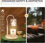 Candle Warmer Lamp with 3 Bulbs, Adjustable Height Dimmable Candle Warmer with Timer, Compatible with Large Jar Candles, Candle Lamp with Charming Gift Box for Her\/Him