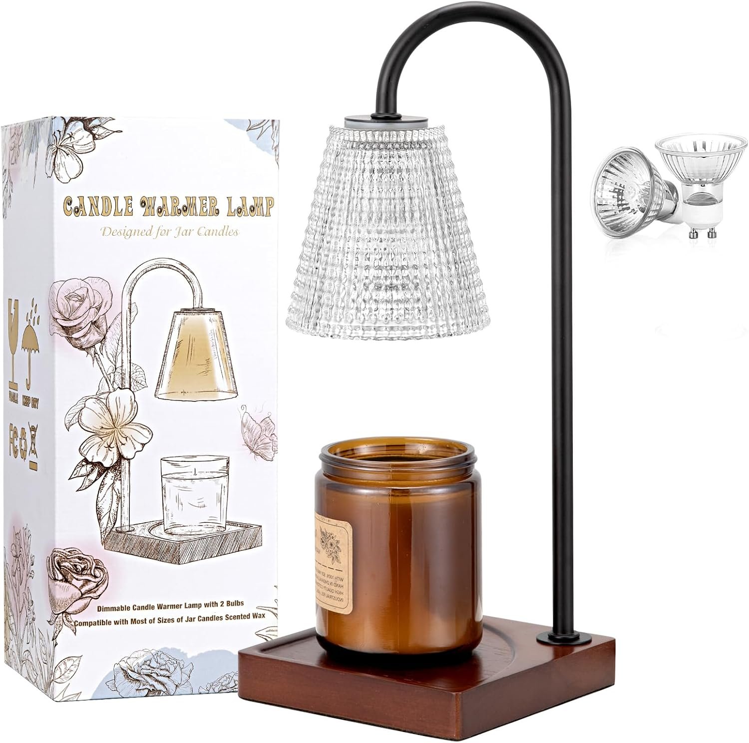 Hong-in Candle Warmer Lamp with Timer-Dimmable Black Candle Warmer,New Mom Gifts,House Warming Gifts New Home Bedroom Decor,Wax Warmer for Scented Wax Jar Candles - Image 9