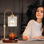 Candle Warmer Lamp with Dimmer and Timer,Home Decor Lamp for Scented Jar,Antique Brass Electric Wax Melt Warmer,Mother's Day\/Birthday\/Christmas Gifts for Mom\/Wife,Adjustable Height,with 2 Bulbs