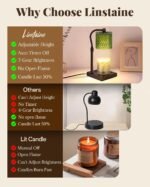 Candle Warmer Lamp with Timer Dimmer Adjustable Height, Birthday Gifts for Women, House Warming New Home Decor Gifts for Mom, Electric Wax Warmer for Jar Candles, Green