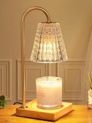 Candle Warmer Lamp, Candle Lamp Warmer with Timer,Wax Melt Warmer,Crystal Candle Heater Lamp for Scented Wax, Elegant Home Decor, Clear Glass
