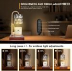 TOACSUCP Candle Warmer Lamp with 3 Bulbs, Adjustable Height Dimmable Candle Warmer with Timer, Compatible with Large Jar Candles, Candle Lamp with Charming Gift Box Ribbon for Her\/Him