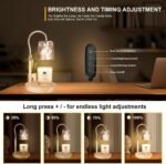 Candle Warmer Lamp with 3 Bulbs, Adjustable Height Dimmable Candle Warmer with Timer, Compatible with Large Jar Candles, Candle Lamp with Charming Gift Box for Her\/Him