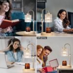 Gold Candle Warmer Lamp with Dimmer and Timer,Home Decor Lamp for Scented Jar,Electric Wax Melt Warmer,Mother's Day\/Birthday\/Christmas Gifts for Mom\/Wife,Adjustable Height,with 2 Bulbs