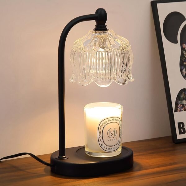 Black Candle Warmer Lamp with Timer and Dimmer,Flameless Wax Melt Warmer for Jar Candles with 2 Bulbs,House Warming Gifts,Mother's Day\/Birthday Gifts for Mom\/Wife,Home Decor