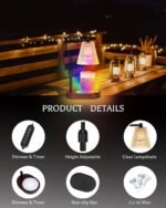 Engpure Candle Warmer Lamp with 7 LED Colors Lamp,Candle Warmer with Timer Dimmer Adjustable Height,Christmas Gift for Women Mom,Birthday Gifts for Women Mom