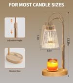 Gold Candle Warmer Lamp with Timer and Dimmer,Fragrance Electric Wax Melt Warmer with 2 Bulbs,Scented Jar Lamp,Mother's Day\/Birthday\/Christmas Gifts for Mom\/Wife,Home Decor,Adjustable Height