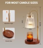Candle Warmer Lamp WithTimer and Dimmer,Fragrance Electric Wax Melt Warmer with 2 Bulbs,Scented Jar Lamp,Mother's Day\/Birthday\/Christmas Gifts for Mom\/Wife,Home Decor,Adjustable Height