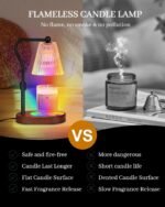 Engpure Candle Warmer Lamp with 7 LED Colors Lamp,Candle Warmer with Timer Dimmer Adjustable Height,Christmas Gift for Women Mom,Birthday Gifts for Women Mom