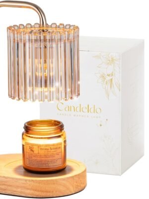 Candle Warmer Lamp with Timer: Gold Candle Warming Lamp Height Adjustable Wax Melt Warmer Dimmable Modern Farmhouse New Home Bedroom Decor Mothers Day Housewarming Gift for Women