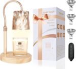 Candle Warmer Lamp with 3 Bulbs, Adjustable Height Dimmable Candle Warmer with Timer, Compatible with Large Jar Candles, Candle Lamp with Charming Gift Box for Her\/Him