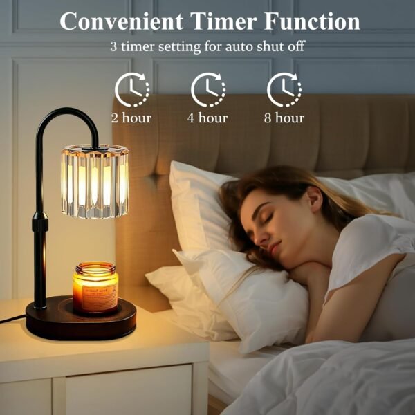 Candle Warmer Lamp, with Timer Dimmer Adjustable Height, Home Decor, Room Decor, Wax Melt Warmer for Candles, Gifts for Mom, Gifts for Mother's Day, Birthday Gifts for Women