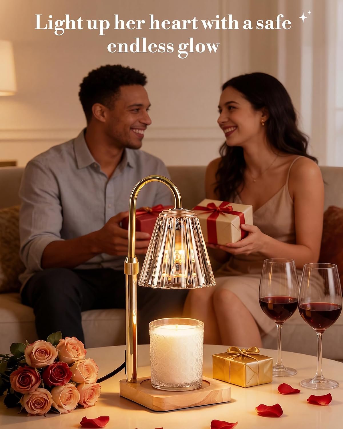 Marycele Candle Warmer Lamp with Timer & Dimmer - Mothers Day Gifts for Women Mom Her, Aesthetic Office Home Decor, Adjustable Height Wax Melter for Candle Jar & 3-Wick Candles (2 Bulbs Included) - Image 15