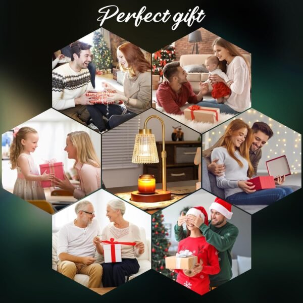 Candle Warmer Lamp WithTimer and Dimmer,Fragrance Electric Wax Melt Warmer with 2 Bulbs,Scented Jar Lamp,Mother's Day\/Birthday\/Christmas Gifts for Mom\/Wife,Home Decor,Adjustable Height
