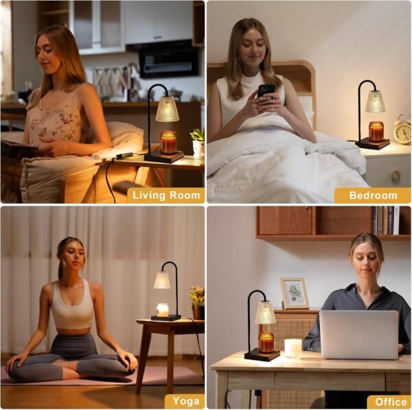 Candle Warmer Lamp with Timer-Electric Candle Lamp Warmer,Dimmable Candle Warmers for Jar Candles,New Mom Gifts & Birthday Gifts for Women