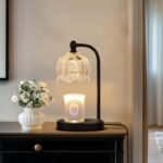 Black Candle Warmer Lamp with Timer and Dimmer,Flameless Wax Melt Warmer for Jar Candles with 2 Bulbs,House Warming Gifts,Mother's Day\/Birthday Gifts for Mom\/Wife,Home Decor