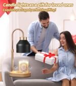 Candle Warmer Lamp with Dimmer and Timer,Home Decor Lamp for Scented Jar,Electric Wax Melt Warmer,Mother's Day\/Birthday for Mom\/Wife,Adjustable Height,with 2 Bulbs