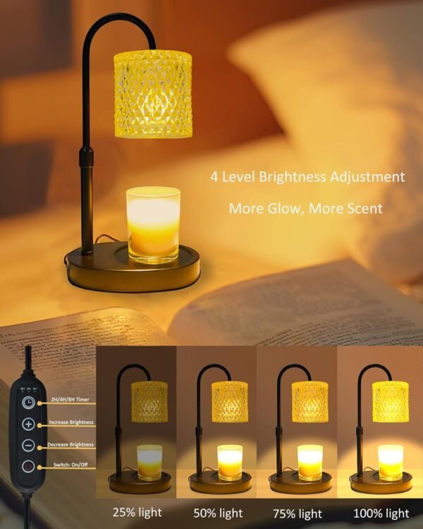 Candle Warmer Lamp with Timer Dimmable Height Adjustable, Birthday Gifts for Women Mom, House Warming Gifts New Home Decor, Candle Warmer for Jar Candles