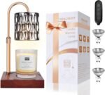 TOACSUCP Candle Warmer Lamp with 3 Bulbs, Adjustable Height Dimmable Candle Warmer with Timer, Compatible with Large Jar Candles, Candle Lamp with Charming Gift Box Ribbon for Her\/Him