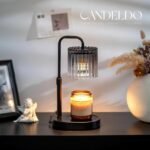 Candle Warmer Lamp with Timer: Black Candle Warming Lamp Height Adjustable Wax Melt Warmer Dimmable Modern Farmhouse New Home Bedroom Decor Mothers Day Housewarming Gift for Women