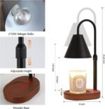 Black Candle Warmer Lamp with Timer and Dimmer,Mother's Day\/Birthday for Mom\/Wife,Electric Wax Melt Warmer,Home Decor,Scented Jar Lamp,Adjustable Height,with 2 Bulbs