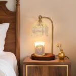 Candle Warmer Lamp with Timer Dimmable,Antique Brass Candle Lamp,Wax Melt Warmer Light for Jar Candles,Mother's Day\/Birthday Gifts for Mom\/Wife,Home Decor Lamp,with 2 Bulbs
