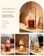 Candle Warmer Lamps 2 Pack, Electric Wax Warmer Lamp with Timer for Jar Candles, Aesthetic Home Decor, Housewarming Gifts for Women, Adjustable Height Clear