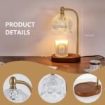 Candle Warmer Lamp with Timer Dimmable,Antique Brass Candle Lamp,Wax Melt Warmer Light for Jar Candles,Mother's Day\/Birthday Gifts for Mom\/Wife,Home Decor Lamp,with 2 Bulbs
