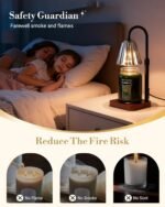Black Candle Warmer Lamp with Timer Dimmer Adjustable Height, Birthday Gifts for Women Mom Sister Her, Office Room Home Decor, Vintage Wax Warmer House Warming Gifts