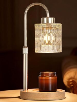 Gold Candle Warmer Lamp with Dimmer and Timer,Home Decor Lamp for Scented Jar,Electric Wax Melt Warmer,Mother's Day\/Birthday\/Christmas Gifts for Mom\/Wife,Adjustable Height,with 2 Bulbs
