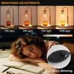 Gold Candle Warmer Lamp with Timer and Dimmer,Fragrance Electric Wax Melt Warmer with 2 Bulbs,Scented Jar Lamp,Mother's Day\/Birthday\/Christmas Gifts for Mom\/Wife,Home Decor,Adjustable Height