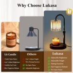 Candle Warmer Lamp, with Timer Dimmer Adjustable Height, Home Decor, Room Decor, Wax Melt Warmer for Candles, Gifts for Mom, Gifts for Mother's Day, Birthday Gifts for Women