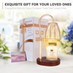 Candle Warmer Lamp with 3 Bulbs, Adjustable Height Dimmable Candle Warmer with Timer, Compatible with Large Jar Candles, Candle Lamp with Charming Gift Box Ribbon for Her\/Him