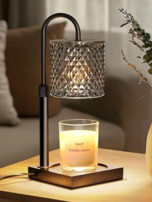 Candle Warmer Lamp with Timer Dimmer Adjustable Height, Candle Warmer with 2 Bulbs for Jar Candles, Home Decor, for Women Birthday