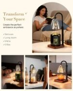 Black Candle Warmer Lamp with Timer Dimmer Adjustable Height, Birthday Gifts for Women Mom Sister Her, Office Room Home Decor, Vintage Wax Warmer House Warming Gifts