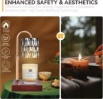 TOACSUCP Candle Warmer Lamp with 3 Bulbs, Adjustable Height Dimmable Candle Warmer with Timer, Compatible with Large Jar Candles, Candle Lamp with Charming Gift Box Ribbon for Her\/Him