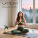 Candle Warmer Lamp with Timer: Emerald Green Candle Warming Lamp with 2 Bulbs Height Adjustable Wax Melt Dimmable Bedroom Decor for Women