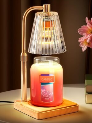 Candle Warmer Lamp with Timer, Wax Melt Warmer for Jar Candles, Christmas Birthday Gifts for Women Mom Sister Friend, House Warming Gifts for New Home Apartment Decor, Vintage Clear